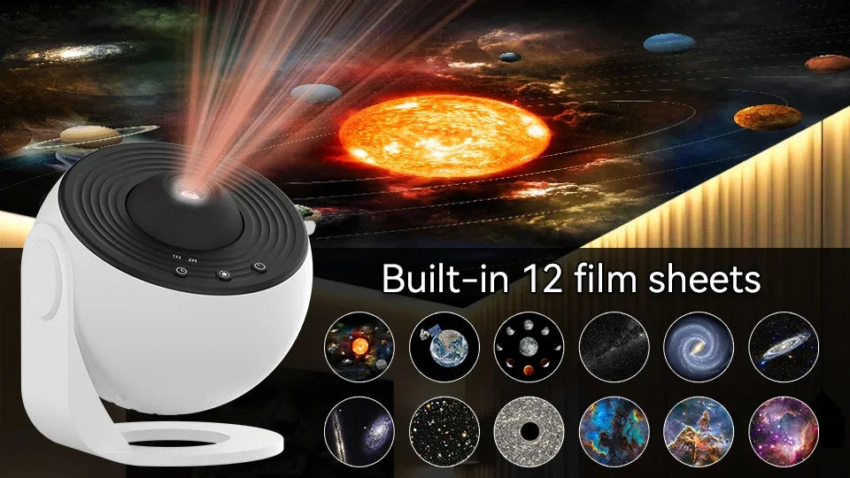 Galaxy Projector, 13 in 1 HD Planetarium Galaxy Star Projector for Bedroom, 360° Rotating Star Projector Galaxy Light with Adjus