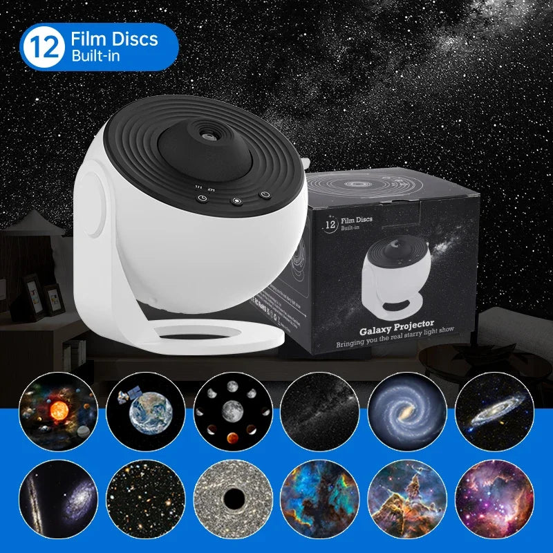 Galaxy Projector, 13 in 1 HD Planetarium Galaxy Star Projector for Bedroom, 360° Rotating Star Projector Galaxy Light with Adjus